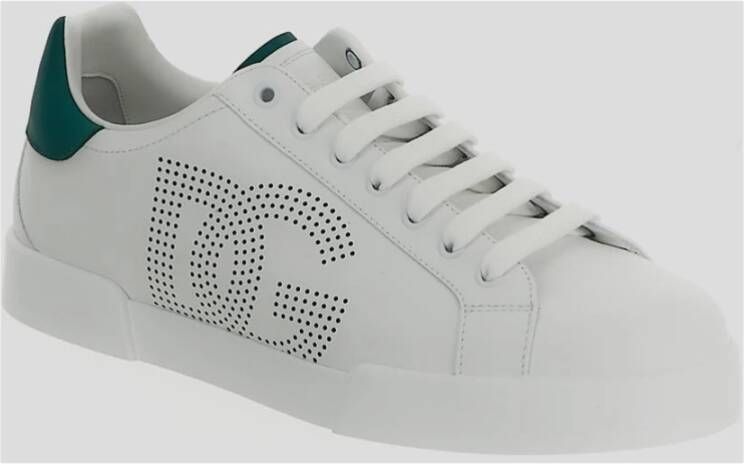 Dolce & Gabbana Leren Portofino Sneaker White Heren