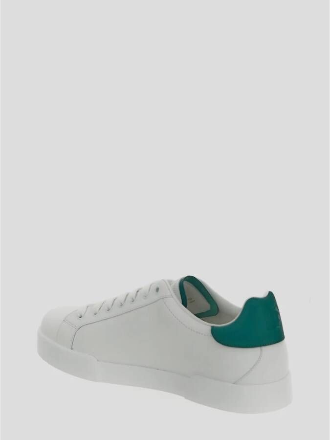 Dolce & Gabbana Leren Portofino Sneaker White Heren