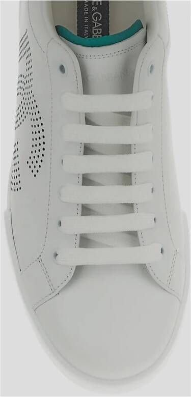 Dolce & Gabbana Leren Portofino Sneaker White Heren