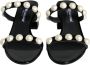 Dolce & Gabbana Leren sandalen met parels Black Dames - Thumbnail 2