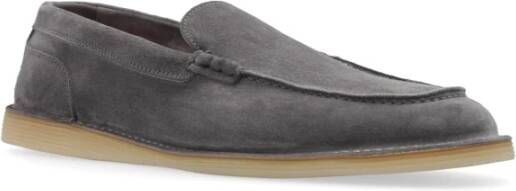 Dolce & Gabbana Leren schoenen Gray Heren