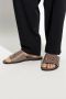 Dolce & Gabbana Leren slippers met logo Brown Heren - Thumbnail 2