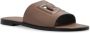 Dolce & Gabbana Leren slippers met logo Brown Heren - Thumbnail 4