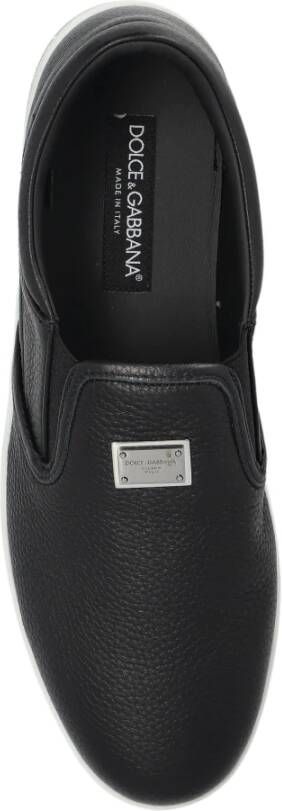 Dolce & Gabbana Leren sneakers Black Heren