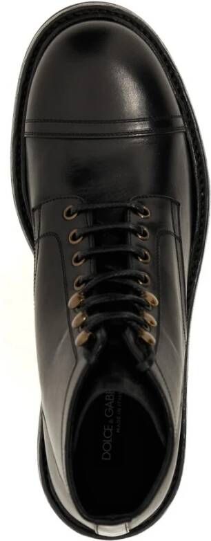 Dolce & Gabbana Leren Veterschoenen voor Mannen Black Dames