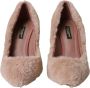 Dolce & Gabbana Lichtroze Nepbont Hakken Pumps Pink Dames - Thumbnail 2