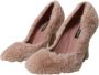 Dolce & Gabbana Lichtroze Nepbont Hakken Pumps Pink Dames - Thumbnail 3