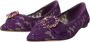 Dolce & Gabbana Lila Taormina Kant Kristal Loafers Schoenen Purple Dames - Thumbnail 17