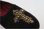 Dolce & Gabbana Zwarte Suède Gouden Kruis Instappers Schoenen Black Heren - Thumbnail 3