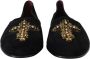 Dolce & Gabbana Zwarte Suède Gouden Kruis Instappers Schoenen Black Heren - Thumbnail 6