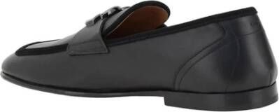 Dolce & Gabbana Loafers met Velvet Perimeter en DG Plaque Black Heren