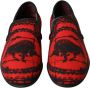 Dolce & Gabbana Rood Zwart Luipaard Loafers Sneakers Schoenen Multicolor Heren - Thumbnail 18