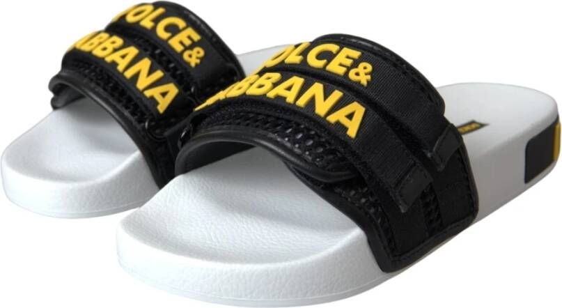 Dolce & Gabbana Logo Beachwear Flats Sandalen Schoenen Black Dames