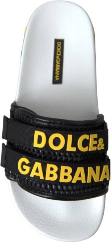 Dolce & Gabbana Logo Beachwear Flats Sandalen Schoenen Black Dames