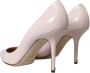 Dolce & Gabbana Roze Leren Hakken Pumps Schoenen Pink Dames - Thumbnail 4