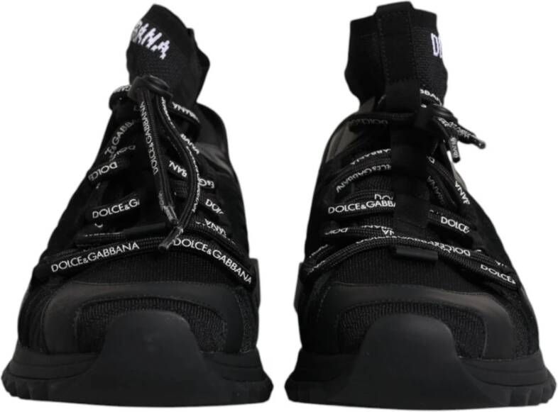 Dolce & Gabbana Logo Lace Up Casual Sneakers Black Heren