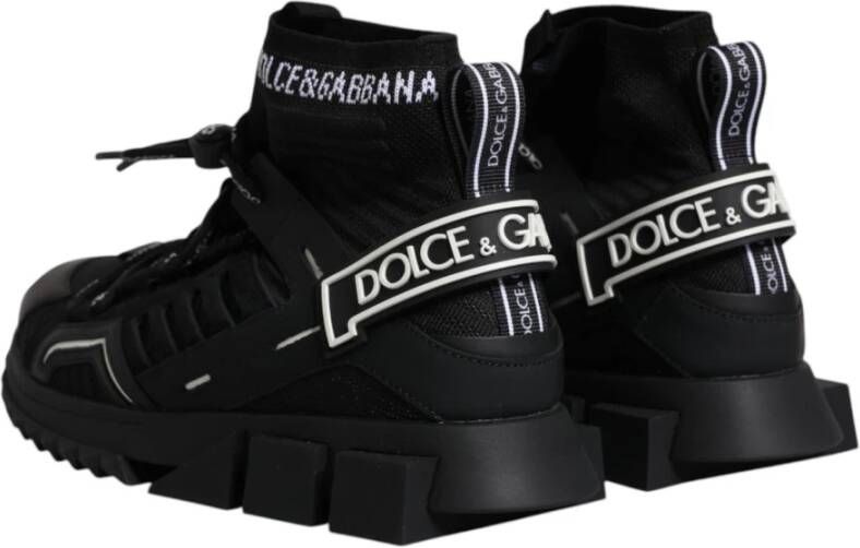 Dolce & Gabbana Logo Lace Up Casual Sneakers Black Heren