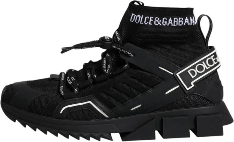 Dolce & Gabbana Logo Lace Up Casual Sneakers Black Heren