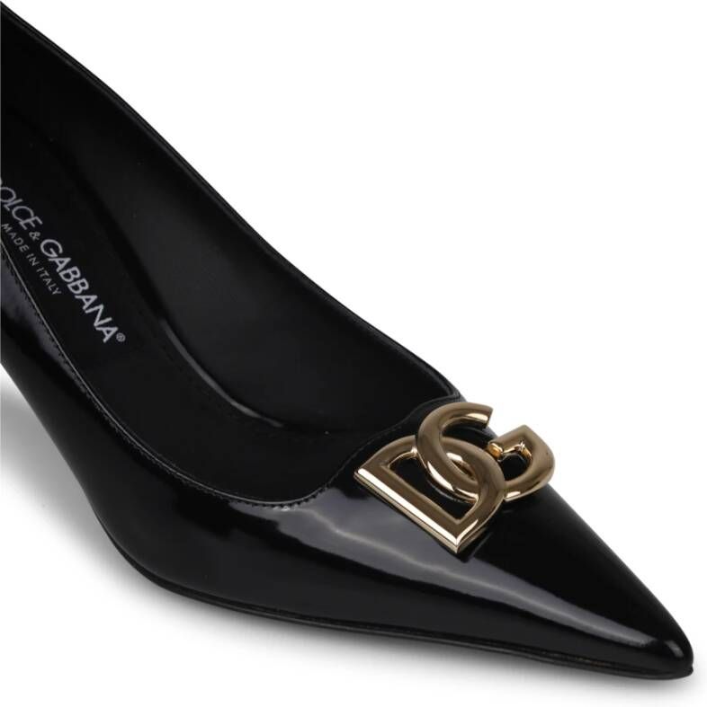 Dolce & Gabbana Logo-Plaque Leren Pumps Zwart Dames