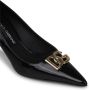 Dolce & Gabbana Logo-Plaque Leren Pumps Zwart Dames - Thumbnail 3