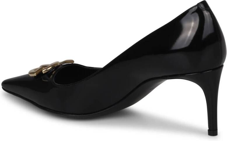 Dolce & Gabbana Logo-Plaque Leren Pumps Zwart Dames