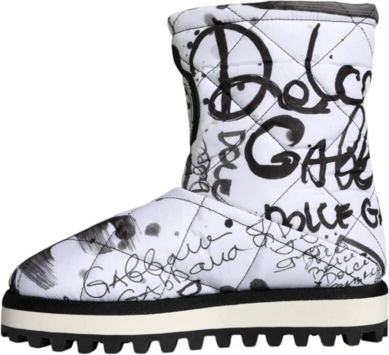 Dolce & Gabbana Logo Print Mid Calf Laarzen Multicolor Dames