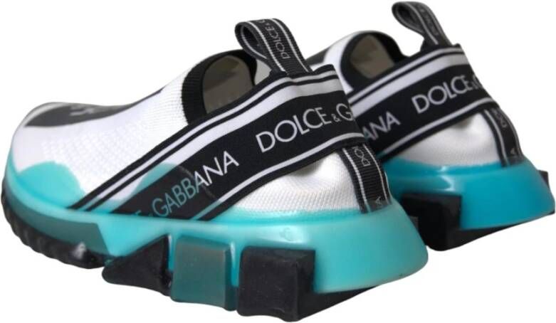 Dolce & Gabbana Logo Print Slip-On Sneakers met Rubberen Zool Multicolor Dames