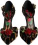 Dolce & Gabbana Luipaard Bloemen Kristal Enkelband Pumps Brown Dames - Thumbnail 2