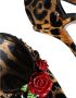 Dolce & Gabbana Luipaard Bloemen Kristal Enkelband Pumps Brown Dames - Thumbnail 7