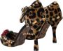 Dolce & Gabbana Luipaard Bloemen Mary Janes Pumps Schoenen Brown Dames - Thumbnail 4