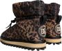 Dolce & Gabbana Luipaard Enkellaarzen Gewatteerde Schoenen Brown Heren - Thumbnail 9