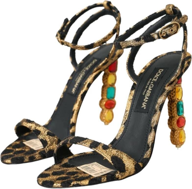 Dolce & Gabbana Luipaard Kristal Hak Sandalen Multicolor Dames