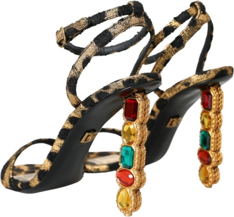 Dolce & Gabbana Luipaard Kristal Hak Sandalen Multicolor Dames