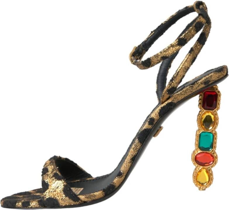 Dolce & Gabbana Luipaard Kristal Hak Sandalen Multicolor Dames