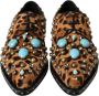 Dolce & Gabbana Luipaard Kristal Jurk Broque Schoenen Brown - Thumbnail 2