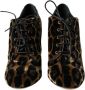 Dolce & Gabbana Luipaard Lace-Up Enkellaarzen Brown Dames - Thumbnail 2