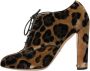 Dolce & Gabbana Luipaard Lace-Up Enkellaarzen Brown Dames - Thumbnail 5