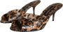 Dolce & Gabbana Luipaard Leren Hak Sandalen Brown Dames - Thumbnail 3