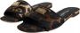 Dolce & Gabbana Luipaard Logo Platte Sandalen Brown Dames - Thumbnail 3