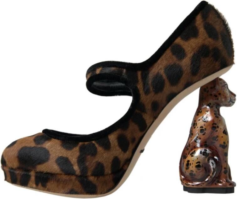 Dolce & Gabbana Luipaard Statement Pumps voor Chic Sophistication Brown Dames