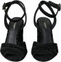 Dolce & Gabbana Luipaard Suède Hakken Sandalen Schoenen Black Dames - Thumbnail 7