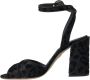 Dolce & Gabbana Luipaard Suède Hakken Sandalen Schoenen Black Dames - Thumbnail 4