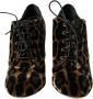 Dolce & Gabbana Luipaard Veterschoenen Enkellaarsjes Bruin Brown Dames - Thumbnail 8