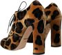 Dolce & Gabbana Luipaard Veterschoenen Enkellaarsjes Bruin Brown Dames - Thumbnail 10