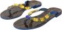 Dolce & Gabbana Multicolor Leren Platte Sandalen Multicolor Dames - Thumbnail 3