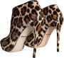 Dolce & Gabbana Luipaardprint Kalfshaar Hak Booties Brown Dames - Thumbnail 4