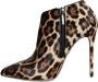 Dolce & Gabbana Luipaardprint Kalfshaar Hak Booties Brown Dames - Thumbnail 5