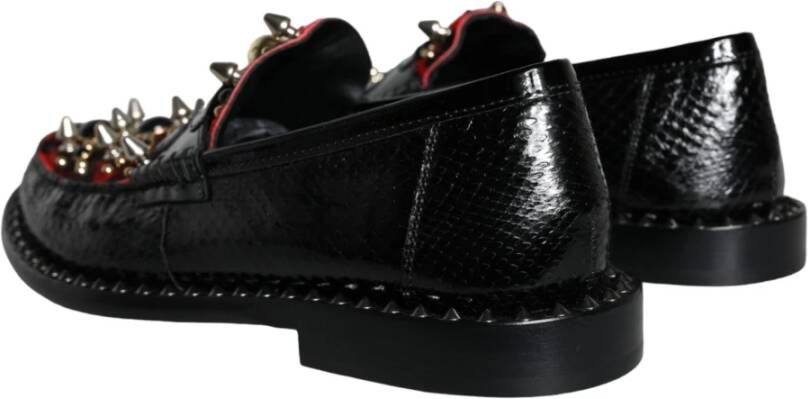 Dolce & Gabbana Luipaardprint Loafers Schoenen Black Dames