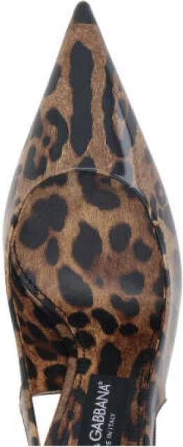 Dolce & Gabbana Luipaardprint Slingback Hakken Brown Dames