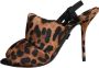 Dolce & Gabbana Luipaard Slingback Heels Sandalen Schoenen Brown Dames - Thumbnail 5